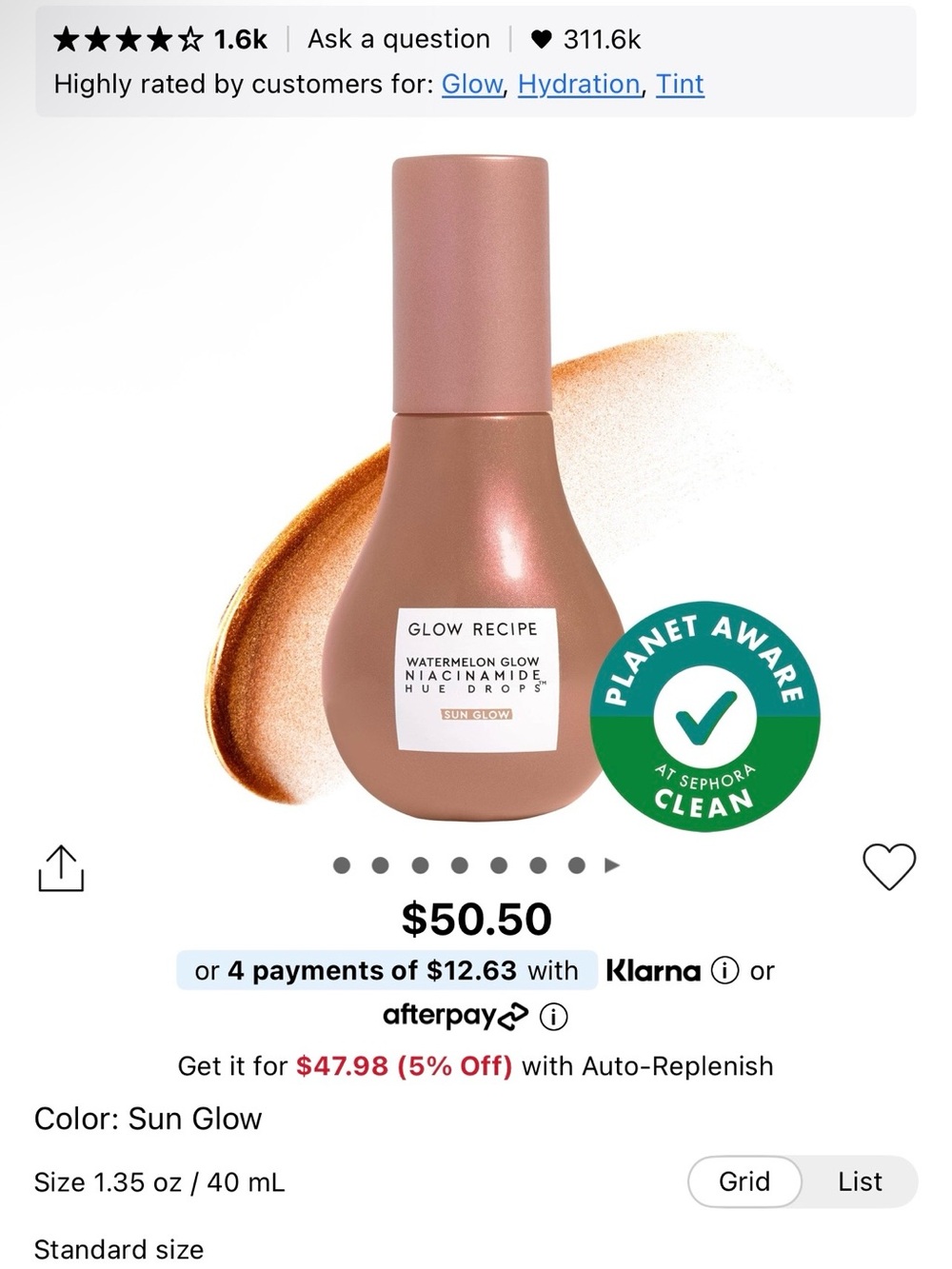 Glow Recipe Sun Glow Liquid Highlighter - Warm Gold